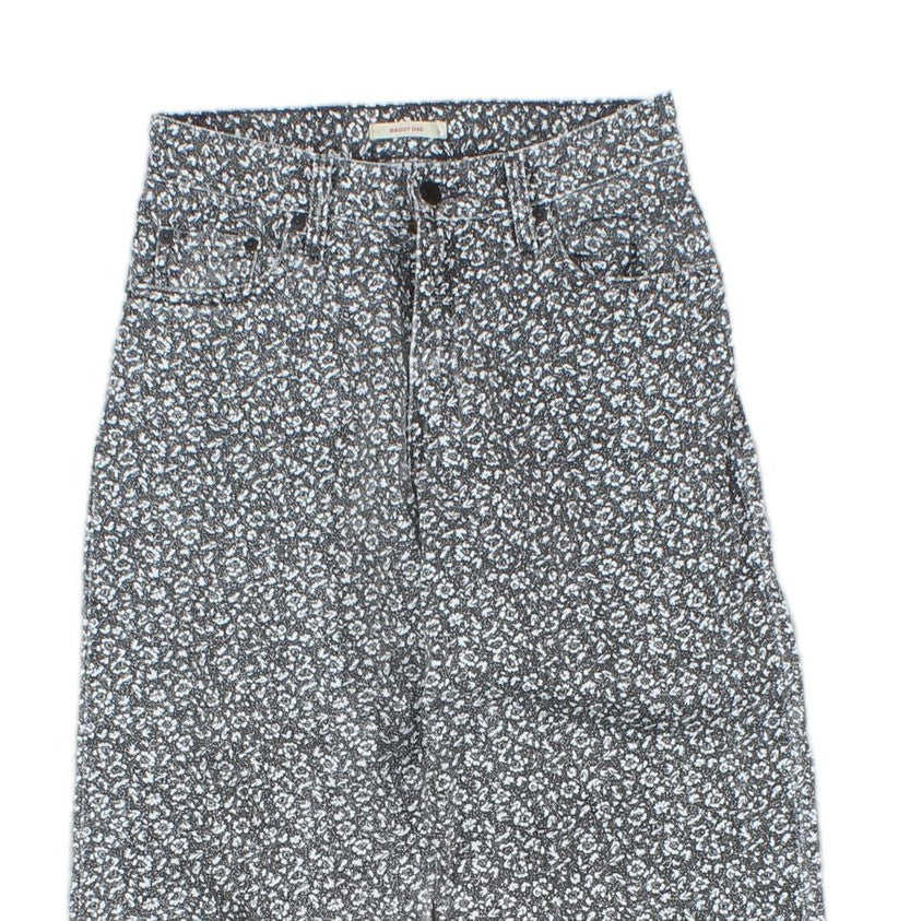Womens Baggy Dad Jeans Patterned Printed