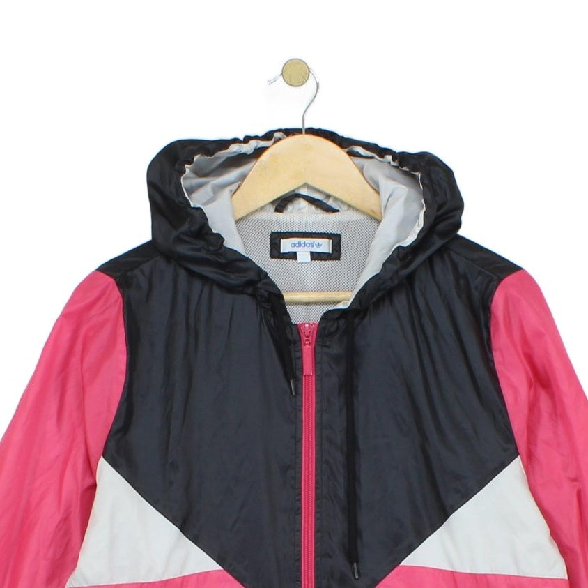 Womens Track Jacket Full Zip Hooded Retro