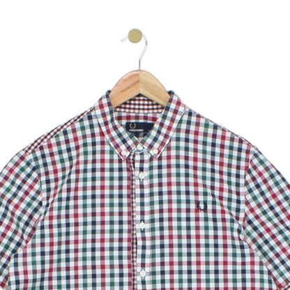 Mens Shirt Check Short Sleeve