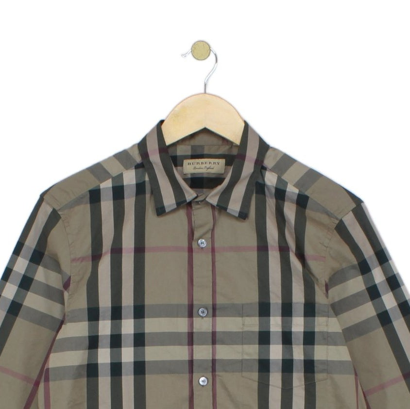 Mens Plaid Shirt Long Sleeve Stretch