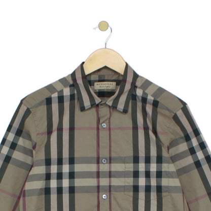 Mens Plaid Shirt Long Sleeve Stretch
