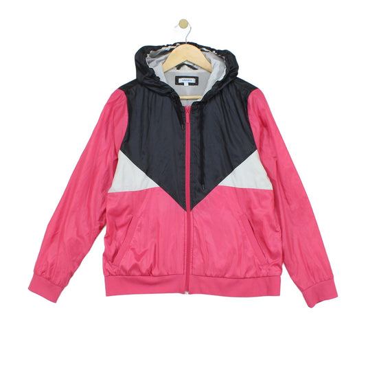 Womens Track Jacket Full Zip Hooded Retro
