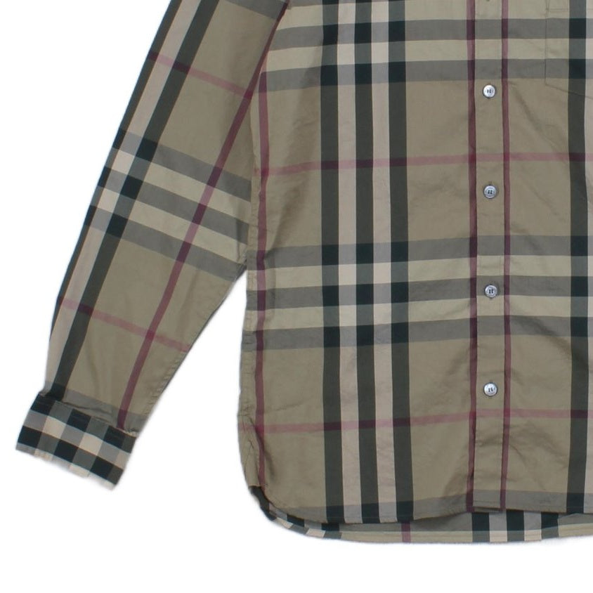Mens Plaid Shirt Long Sleeve Stretch