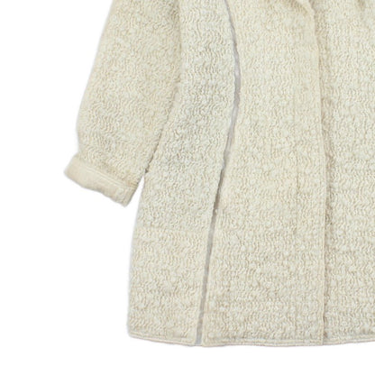 Womens Overcoat Long Textured Wool Blend