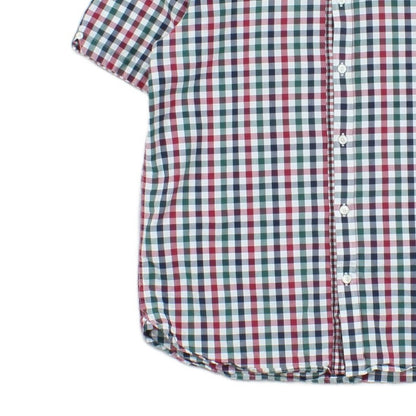 Mens Shirt Check Short Sleeve