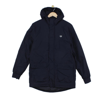 Mens Parka Coat Hooded Full Zip Winter