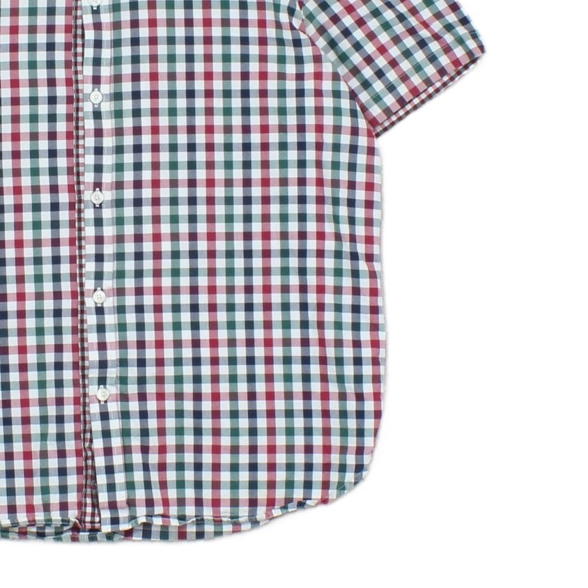 Mens Shirt Check Short Sleeve