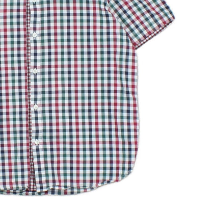 Mens Shirt Check Short Sleeve