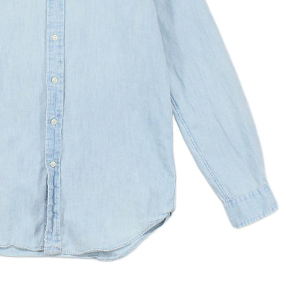 Mens Chambray Shirt Button Up Classic