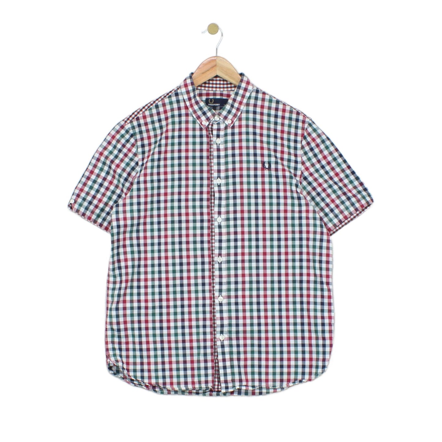 Mens Shirt Check Short Sleeve