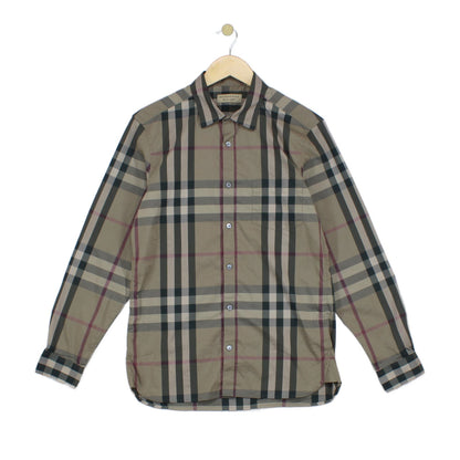 Mens Plaid Shirt Long Sleeve Stretch