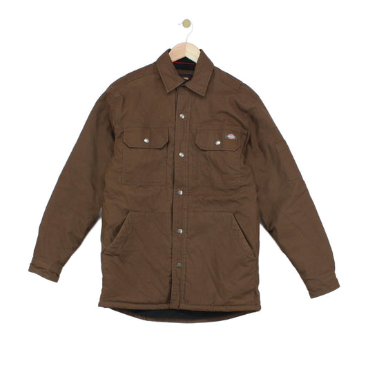 Mens Jacket Snap Button Workwear Fleece Lined
