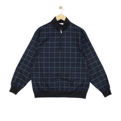 Mens Golf 1/4 Zip Jacket Plaid Lightweight