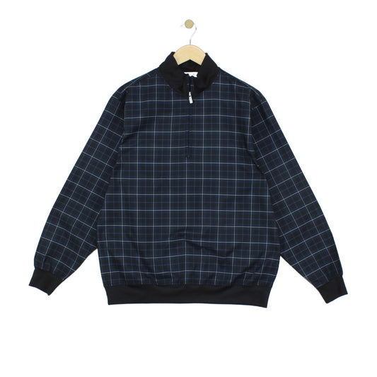 Mens Golf 1/4 Zip Jacket Plaid Lightweight