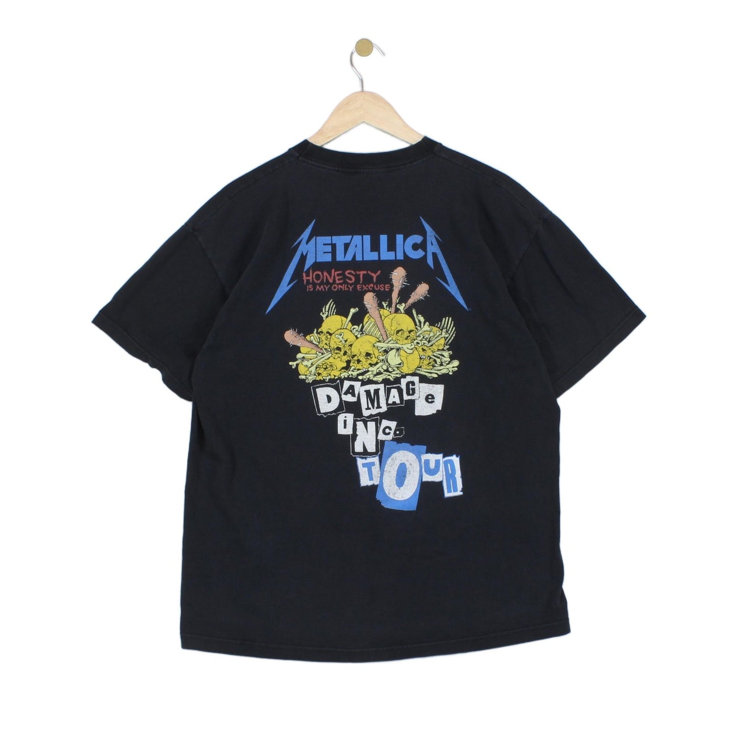 Mens Vintage Giant Metallica Damage Inc Tour T-Shirt