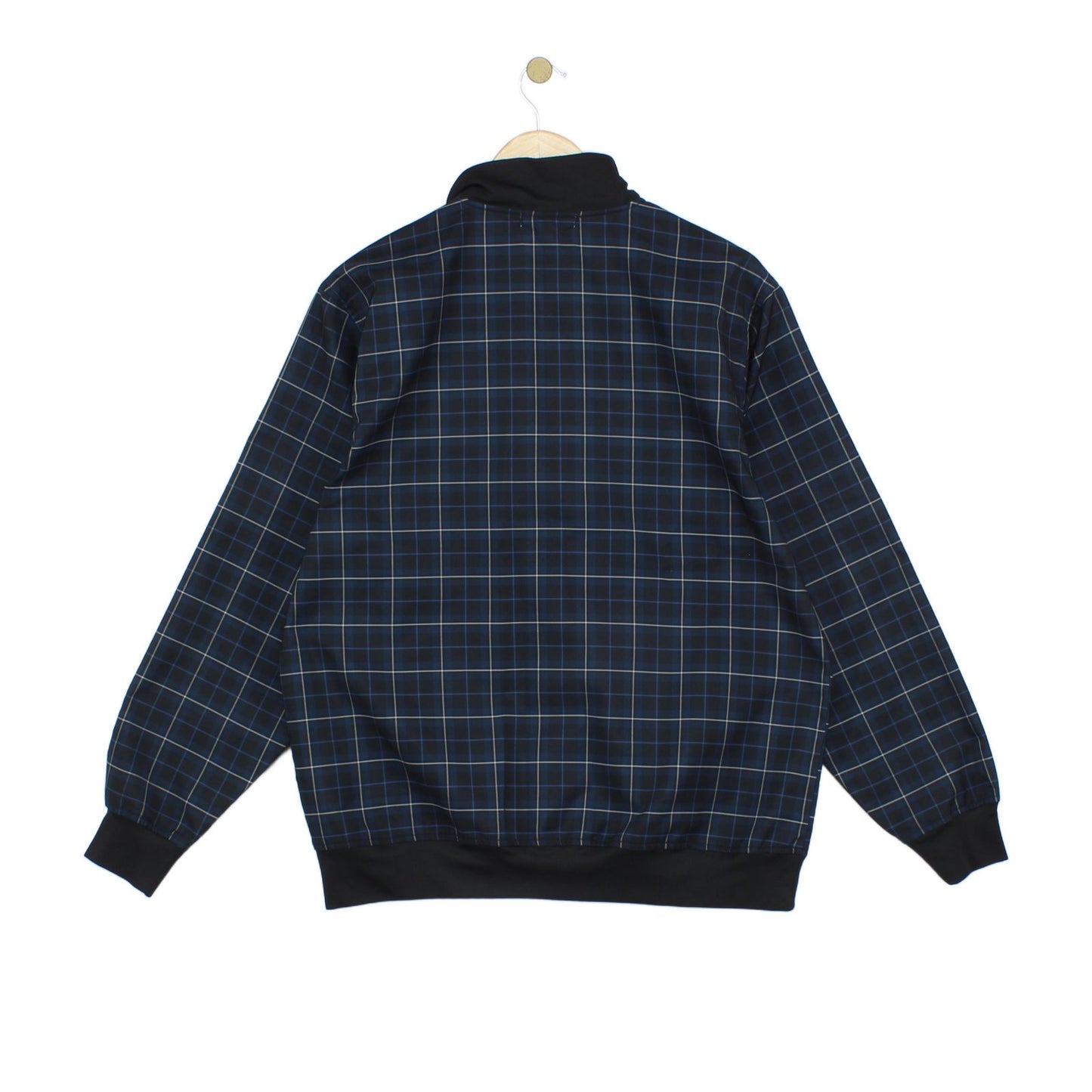Mens Golf 1/4 Zip Jacket Plaid Lightweight