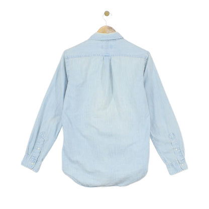 Mens Chambray Shirt Button Up Classic