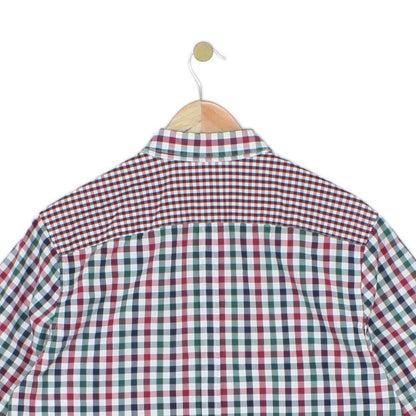 Mens Shirt Check Short Sleeve