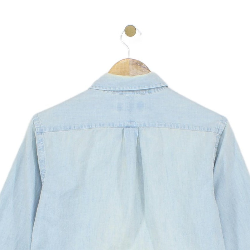 Mens Chambray Shirt Button Up Classic