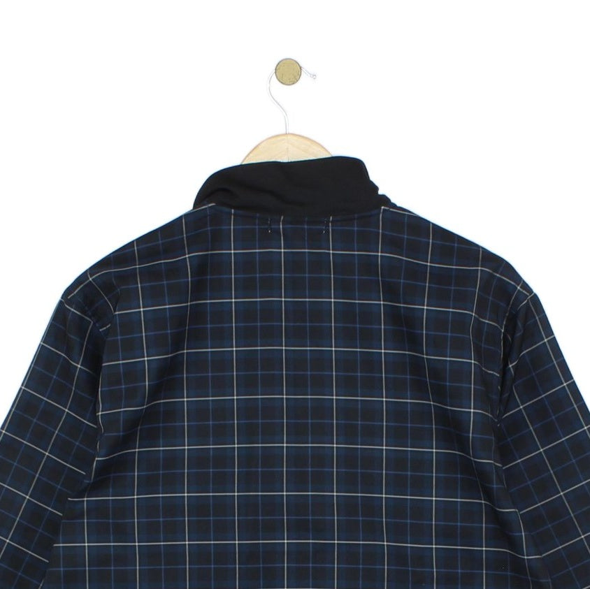 Mens Golf 1/4 Zip Jacket Plaid Lightweight