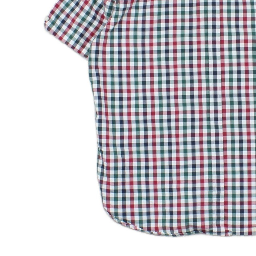 Mens Shirt Check Short Sleeve
