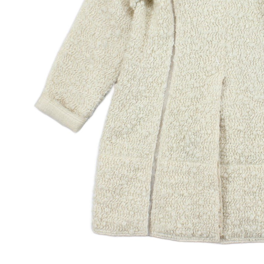 Womens Overcoat Long Textured Wool Blend