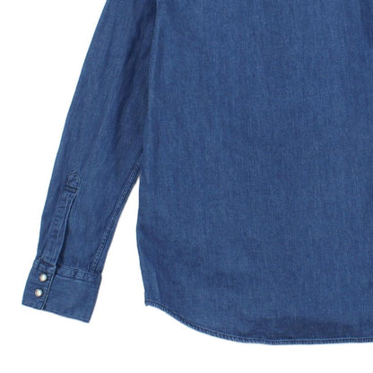 Mens Denim Shirt Slim Fit Western Long Sleeve