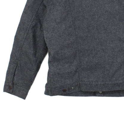 Mens Sherpa Denim Jacket Snap Button