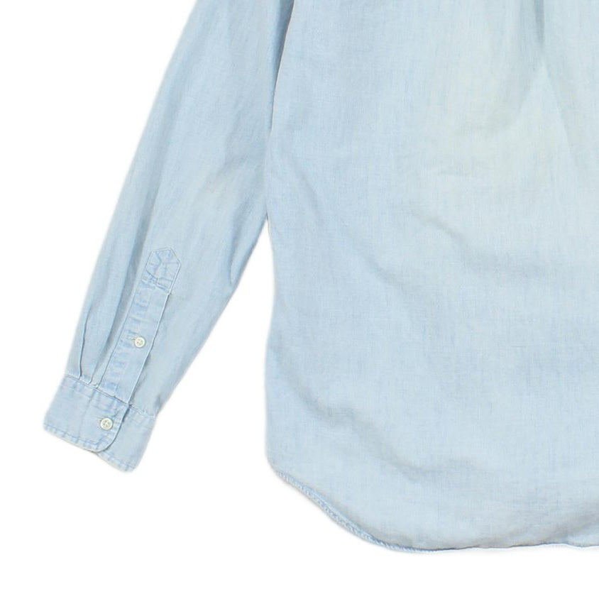 Mens Chambray Shirt Button Up Classic