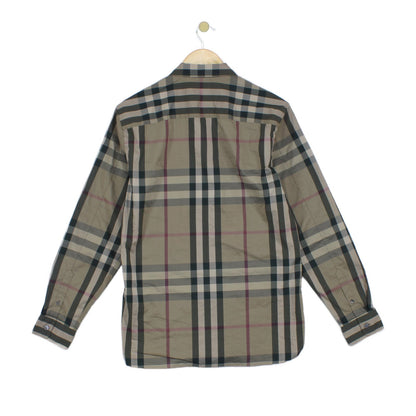 Mens Plaid Shirt Long Sleeve Stretch