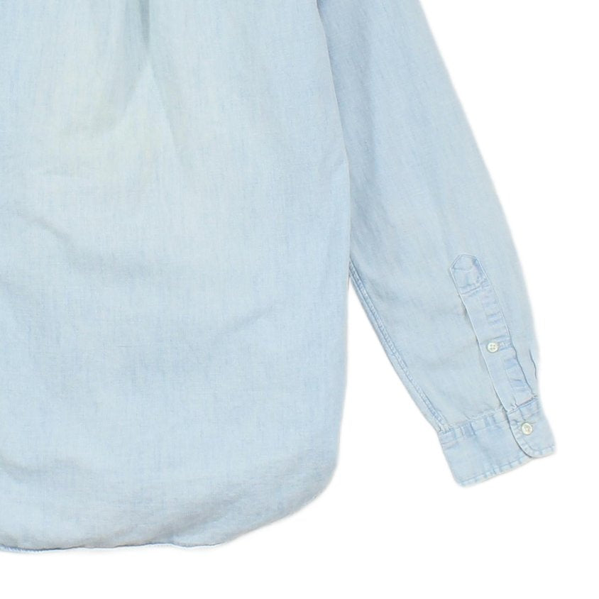 Mens Chambray Shirt Button Up Classic
