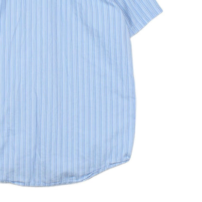 Mens Striped Shirt Short Sleeve Button Up