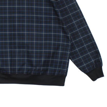 Mens Golf 1/4 Zip Jacket Plaid Lightweight
