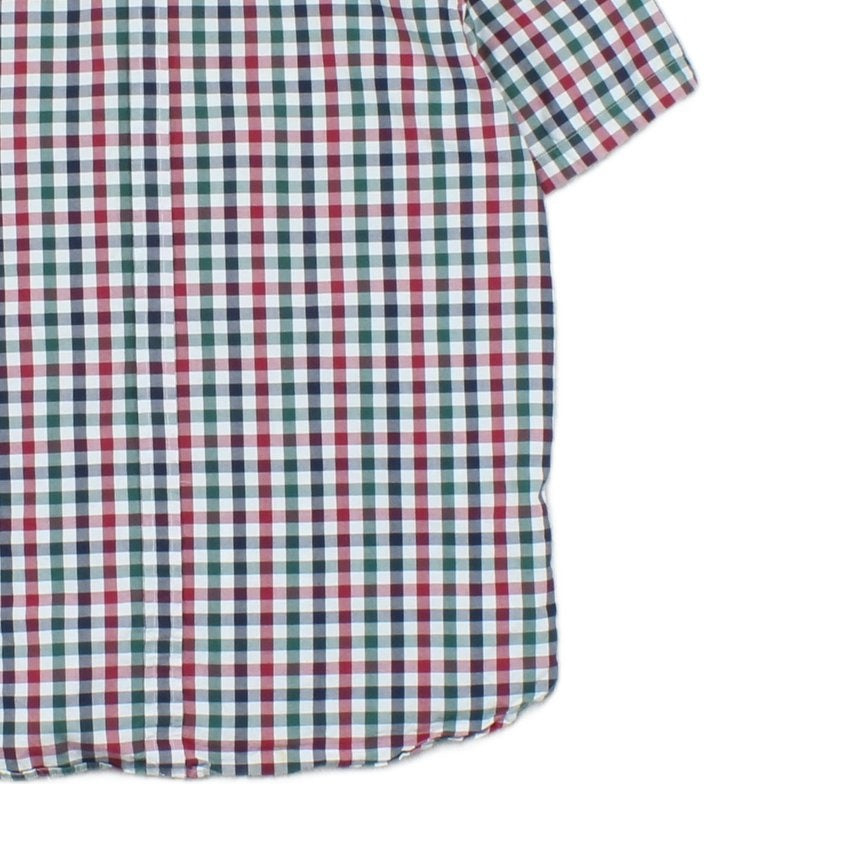 Mens Shirt Check Short Sleeve
