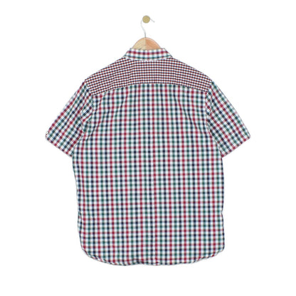 Mens Shirt Check Short Sleeve