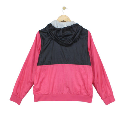 Womens Track Jacket Full Zip Hooded Retro