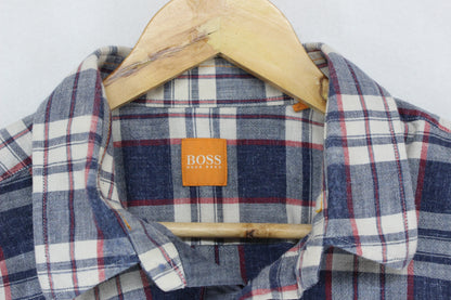 Mens Plaid Shirt Button Up Long Sleeve
