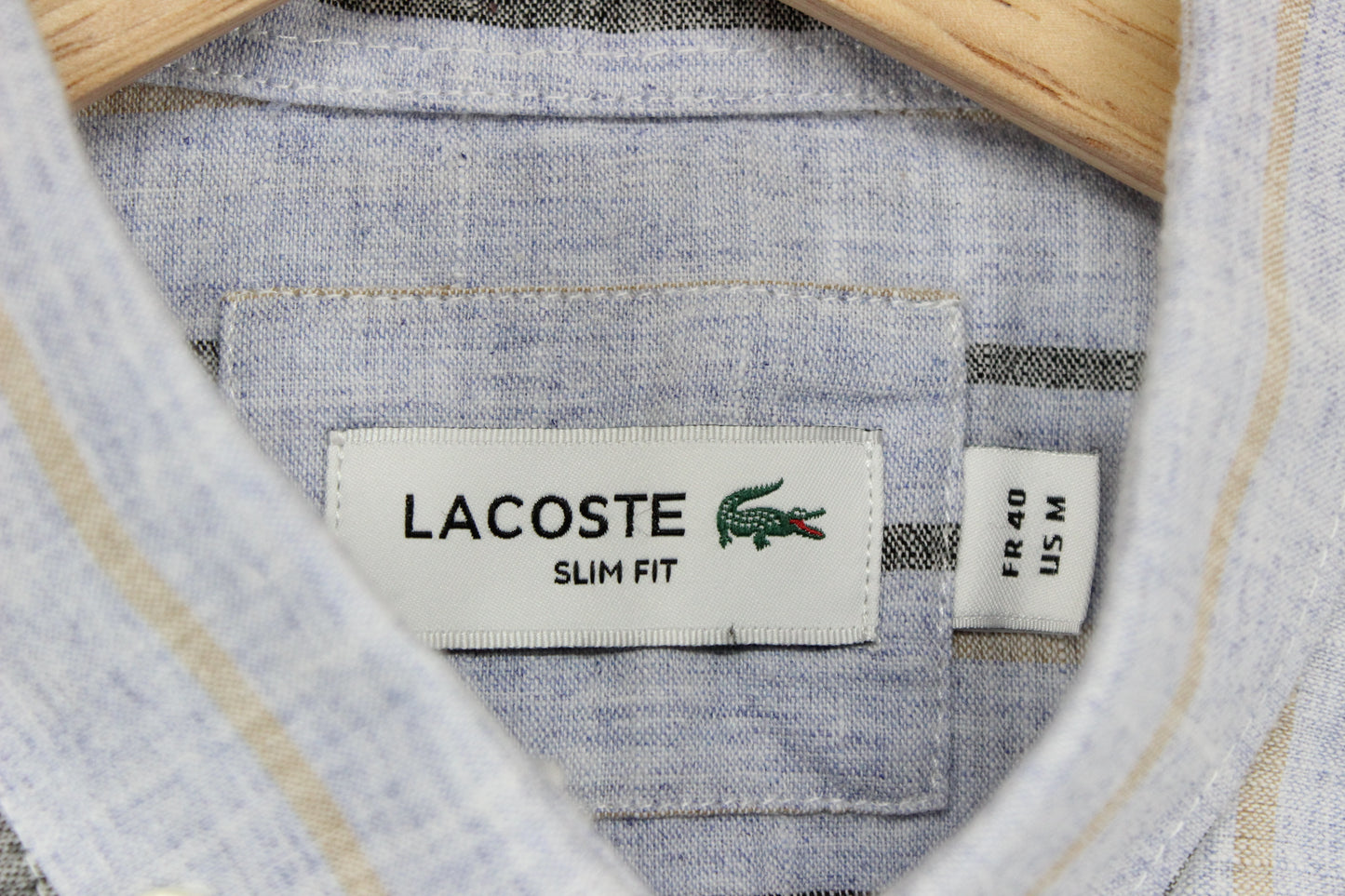 Mens Striped Shirt Slim Fit Button Down