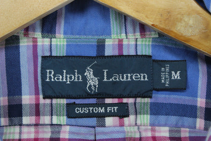 Mens Plaid Shirt Custom Fit Button Down Classic