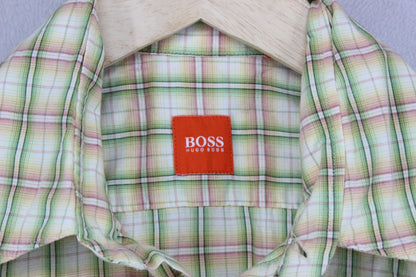 Mens Plaid Shirt Made In Italy Short Sleeve