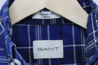Mens Plaid Shirt Short Sleeve Button Up