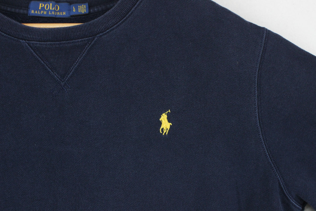 Mens Sweatshirt Embroidered Logo Crew Neck