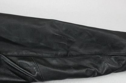Mens Leather Jacket Full Zip Biker