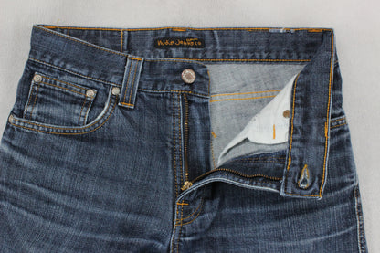 Mens Slim Jim Jeans Zip Fly Denim