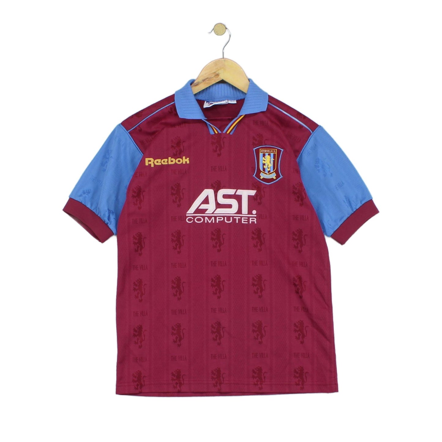 Boys Aston Villa 1995-97 Football Shirt Home Jersey
