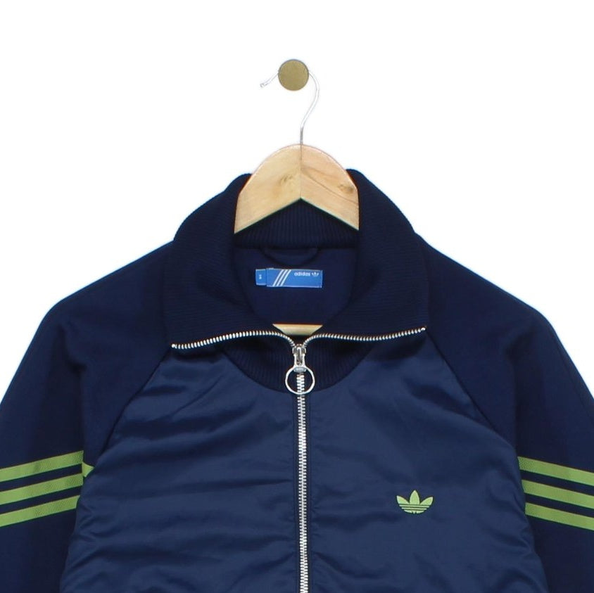 Womens Track Jacket Retro Sport Zip Stripes
