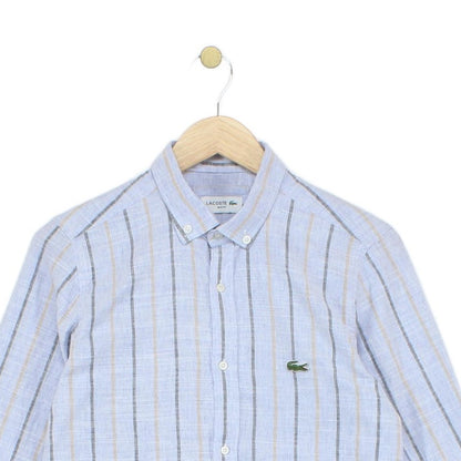 Mens Striped Shirt Slim Fit Button Down