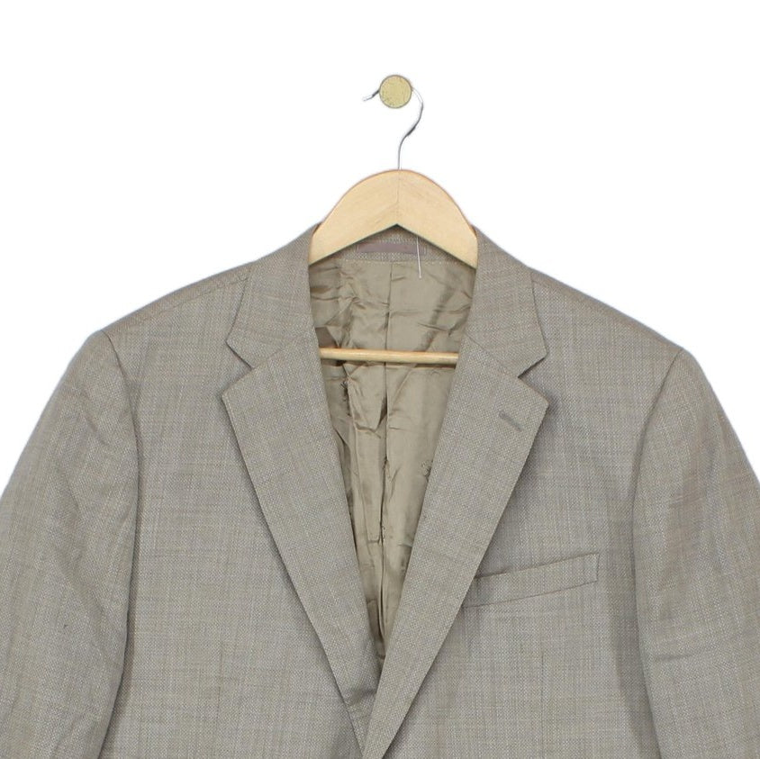 Mens Wool Blazer Formal Tailored Classic