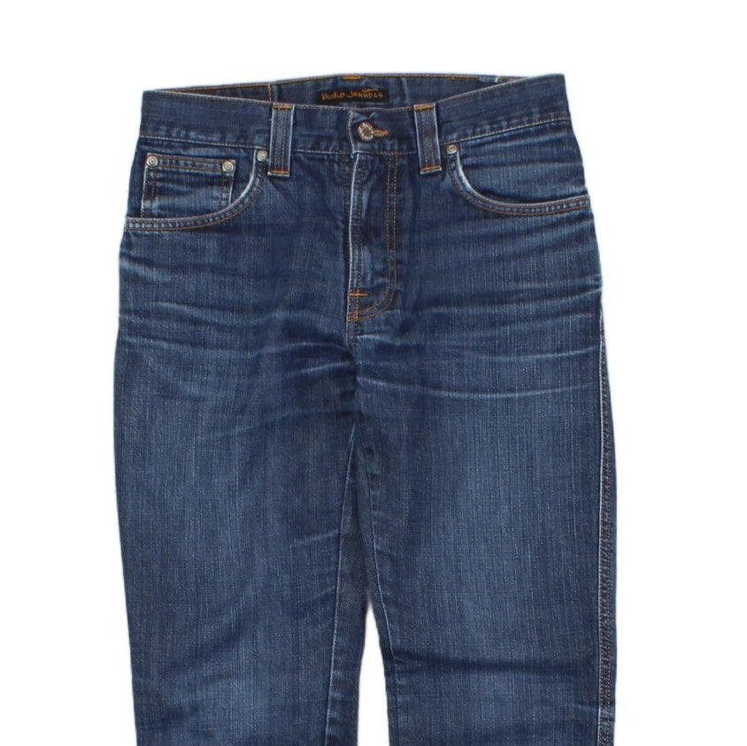 Mens Slim Jim Jeans Zip Fly Denim