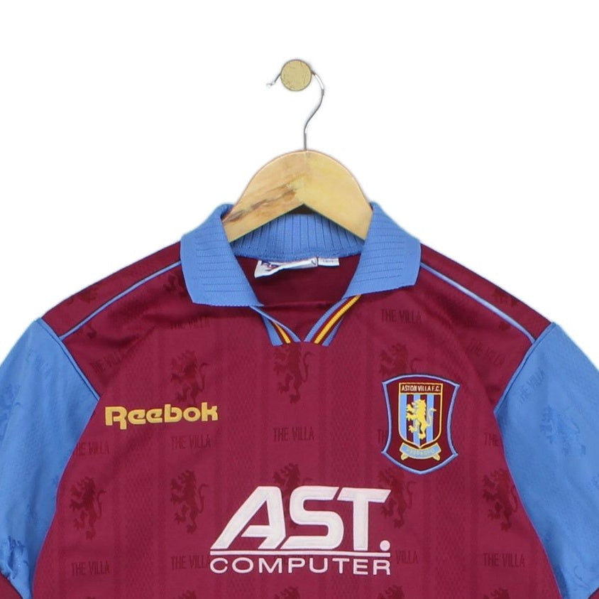 Boys Aston Villa 1995-97 Football Shirt Home Jersey